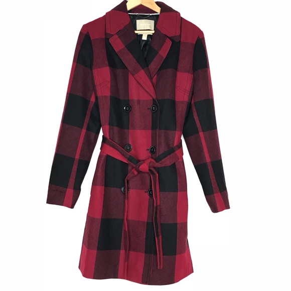 Banana Republic Jackets & Blazers - Banana Republic Buffalo Plaid Italian Wool Coat XL